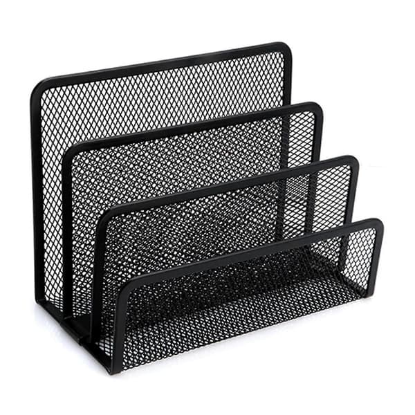 Sort net brevsorterer post forretningsdokumentbakke skrivebord kontor filorganisator holder