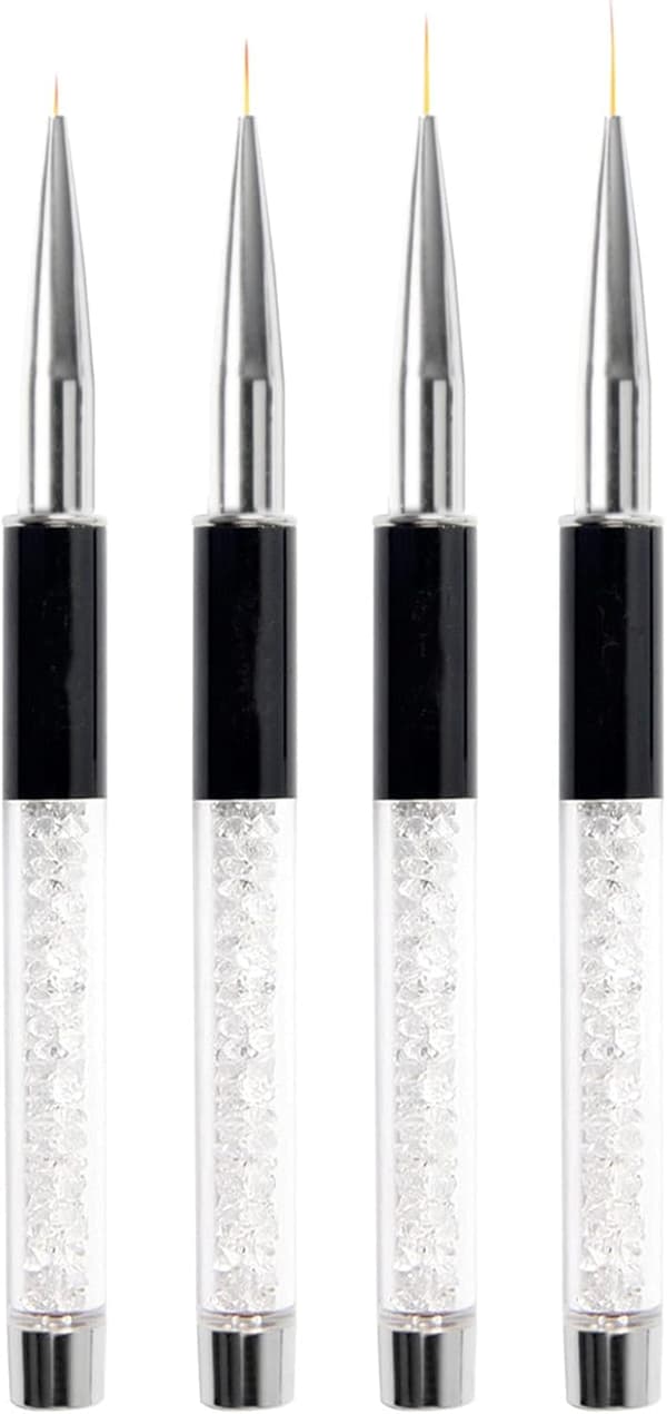 Nail Art Penslar Set, 4 st Professionell Nail Art målarpensel