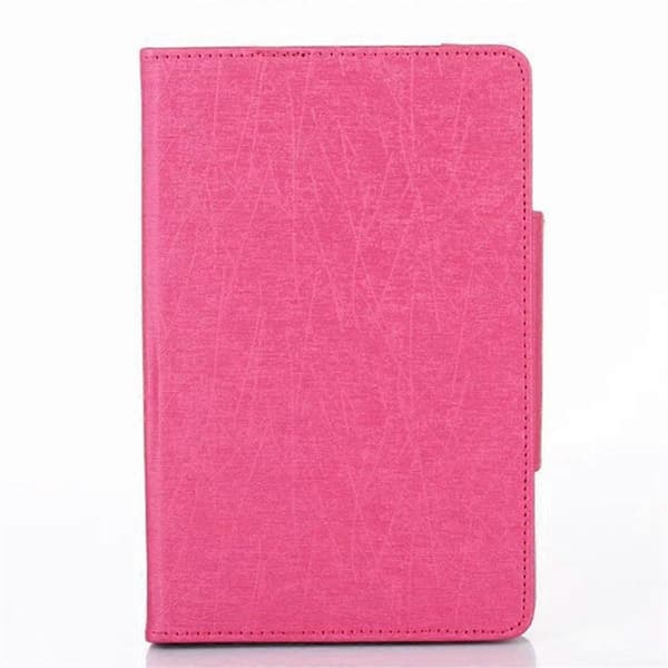 10 tuuman langaton Bluetooth-näppäimistö jalustalla, PU-nahkakotelo Windowsille, Androidille ja iOS:lle, ruusunpunainen