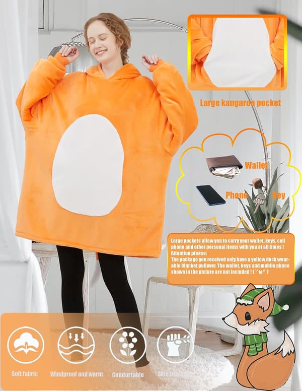 Unisex Animal Cosplay Animal Pyjamas Mysig flanell Sherpa Pullover