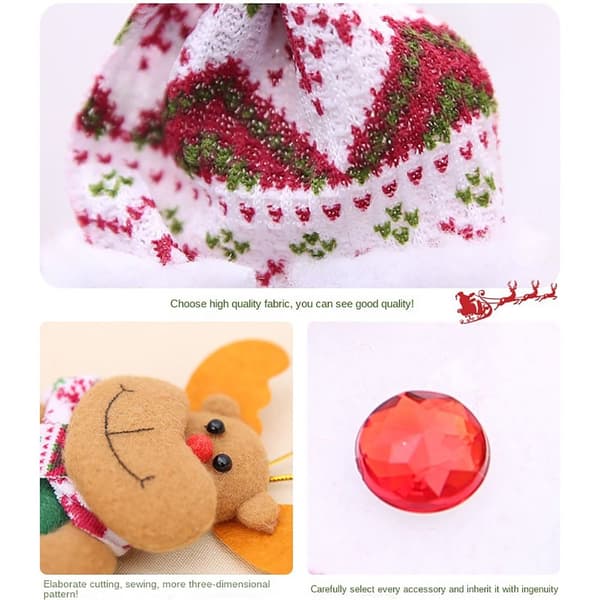 4st Xmas Tree Hängande Jul Plysch Docka Ornament SNOWMAN