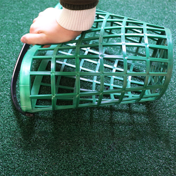 Bärbar golfbollskorg Grön slitstark golfbollsbehållare i nylon med handtag bollhållare Box Innehåller sporttillbehör 50