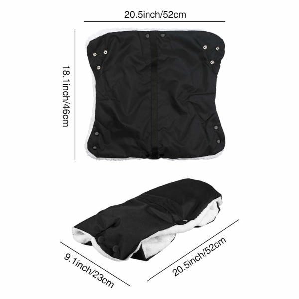 Barnvagn Hand Muff, Winter Extra Tjock Barnvagn Handskar Håller Varma