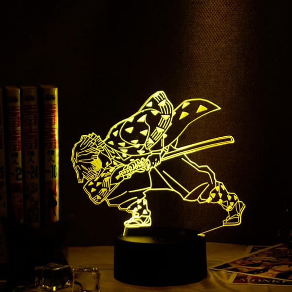 3D Led Nattljus Anime Demon Slayer Agatsuma Zenitsu Figur
