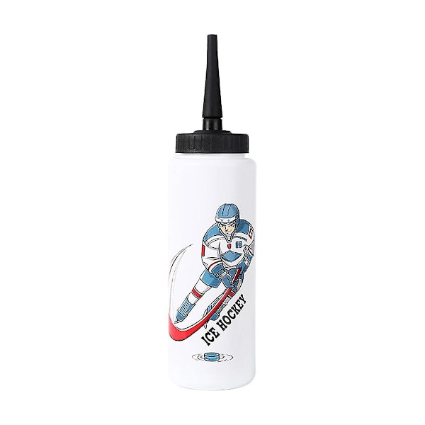 1000ml Ishockey Vattenflaska Bärbar Hög Kapacitet Fotbollflaska Klassisk Design Sportflaska qd