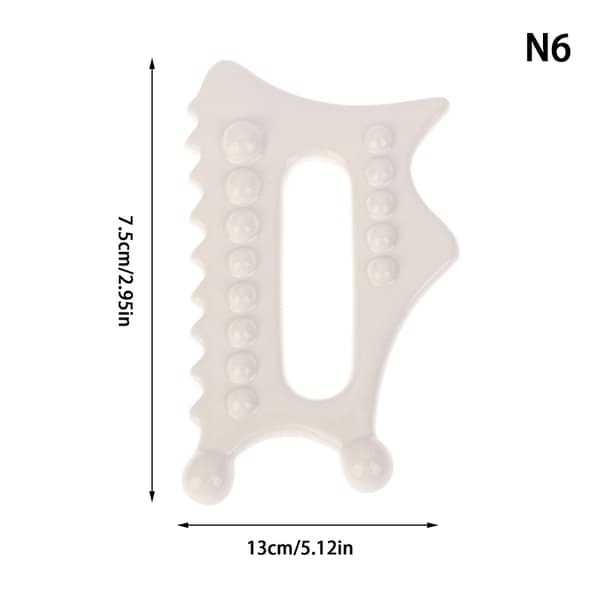 Keramisk skrapbräda skrapplatta Facial Gua Sha Tool A6