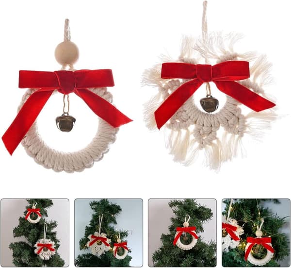 2 st Julklockornament Weaving Mini