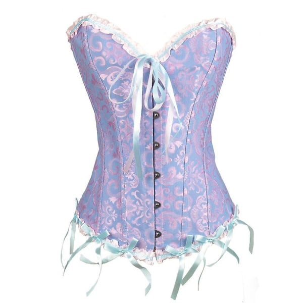 Jacquard-liivi muotoileva, olkaimeton korsetti Blue XXXL