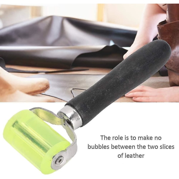 Läder Edge Roller Gör det själv Handgjorda utskrifter Silikonhjul Läderbearbetningstillbehör 50 mm Läder