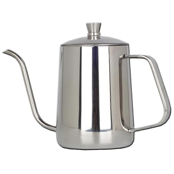 Hæld over kaffekande metalkaffekedel lang tud kaffekedel kontor tekedel (600 ml)