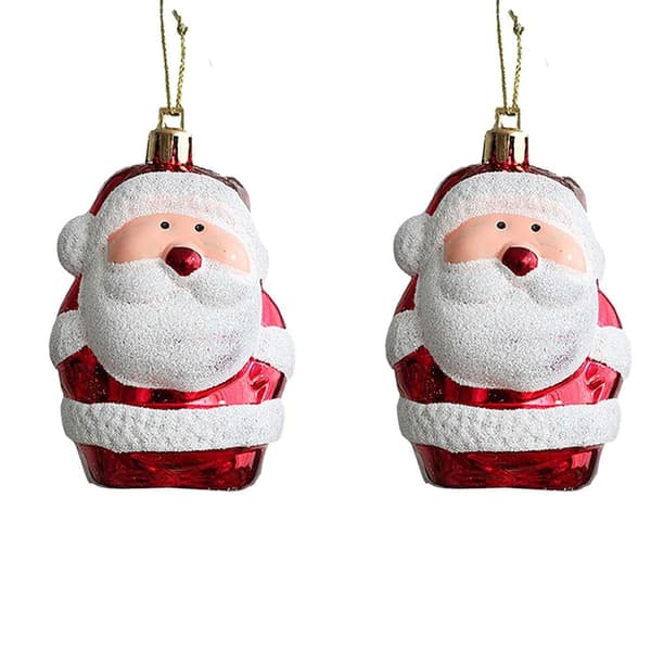 2 julgranskulor i plast Julgransdekor jul Santa / 2