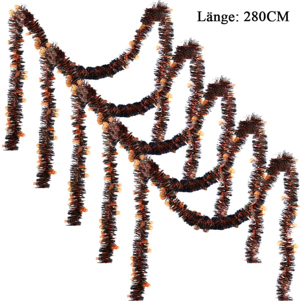 Halloween Glitter Wire Garland Glitter Hängande dekoration brown pumpkin