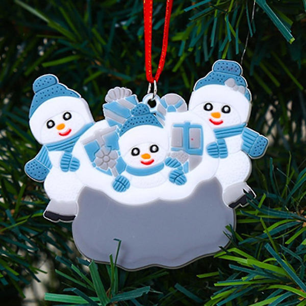 Feriepynt julesnemand stamtræ hængende vedhæng ornament juledekoration nr3128(D(familie på 6))