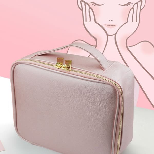 PU kosmetisk veske Sminkeveske ROSA pink