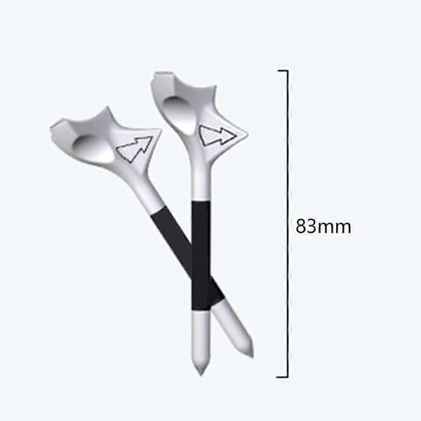 10 stk. Golftees for golfelskere, nybegynnere, profesjonelle golftees i plast, 10 graders skrå innsetting Golf Tee Flight-path Golftees