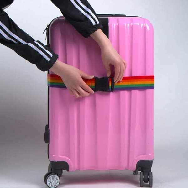 4-delad resväska med Bagage Rainbow Bagageband