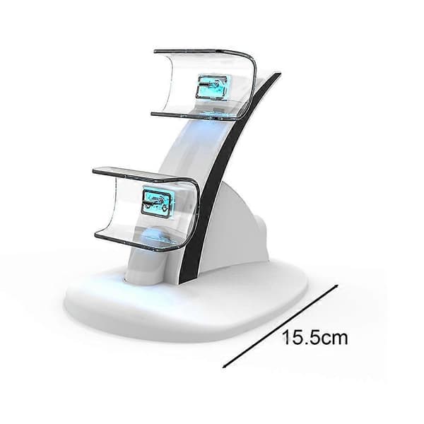 Dobbelt Controller Opladerstation med LED-indikator Hurtig Opladningsdock Stand Kortslutningsforebyggende Oplader til PS 5