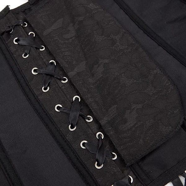 Korsetit naisille Overbust Bustier Top Gothic Sexy Shoulder 2928black 5XL