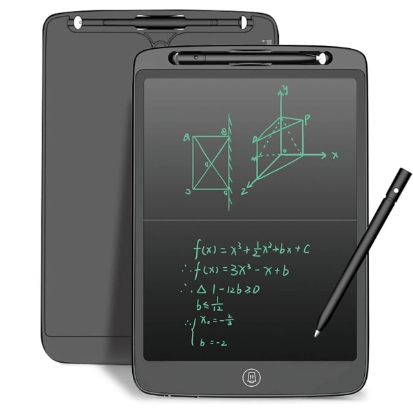 Ritplatta för Barn med 12" LCD Display - Monokrom - Svart