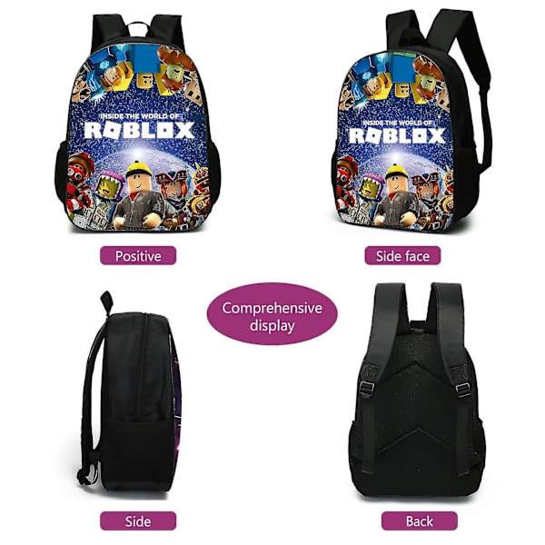 3 dele Roblox rygsæk skoletaske rejsetasker