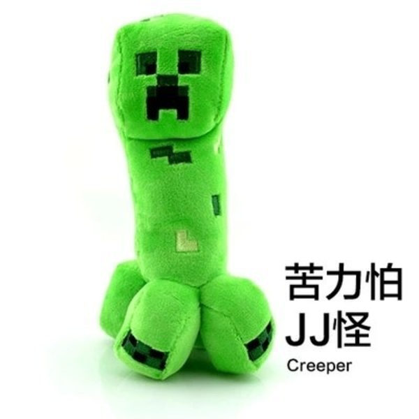 Minecraft plysch docka leksak söt och söt sällskapsdocka creeper 18cm