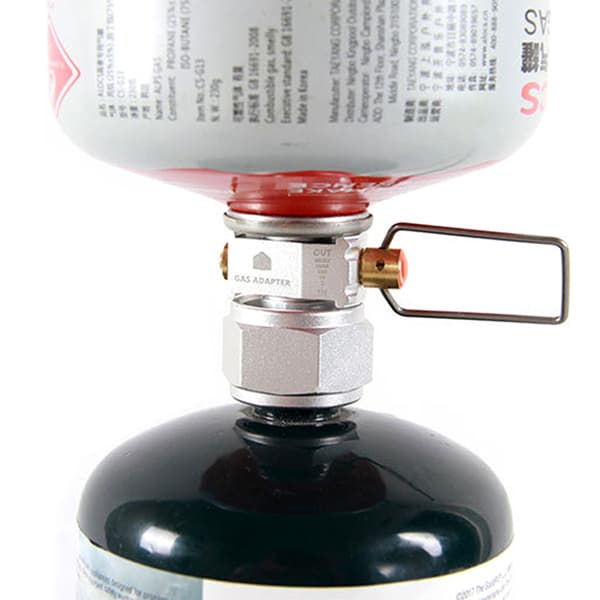 Gas Converter Shifter Refill Flat Tank Konverteringsadapter Silver