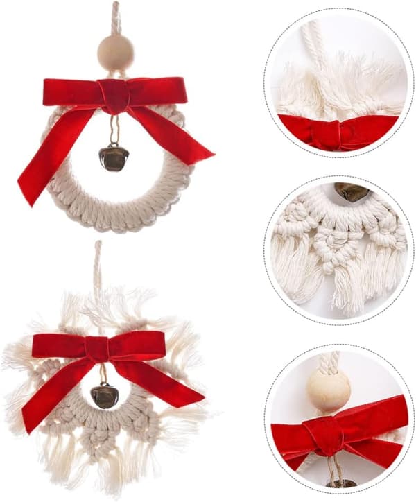 2 st Julklockornament Weaving Mini