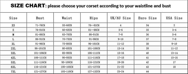 Gothic Style Underbust Korsett och Waist Cincher Top för kroppsformning och träning M