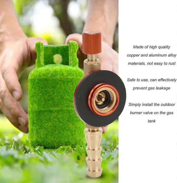 Gasspatronadapter, BBQ Grillkontakt, Gassadapter, Gasspatronadapter, Campingovnsadapter for kokeutstyr 8,3 cm
