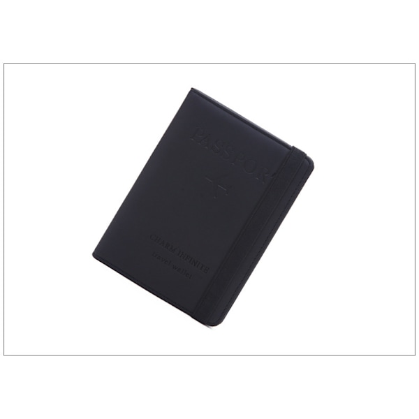 RFID passveske Reise-læretui Case svart black