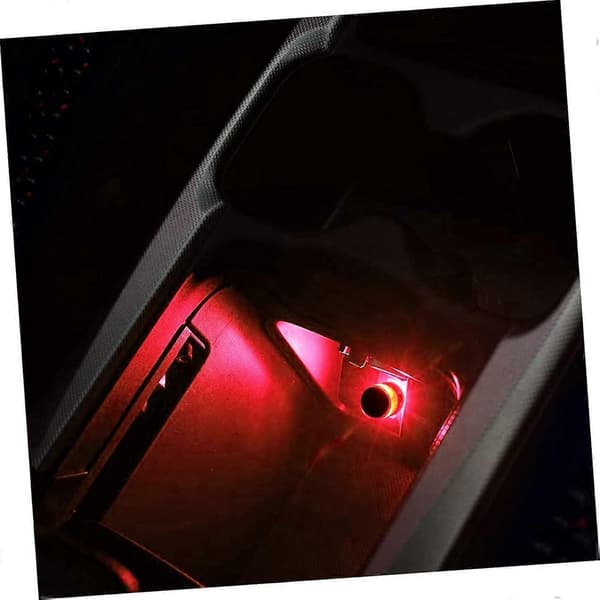 2 stk. Mini In-line Lille Natlys Led Bil Usb Atmosfære Lys rød