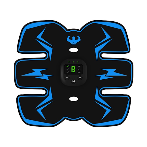 Abs Stimulator Mavemuskelstimulator, USB Toning Bælte Blue