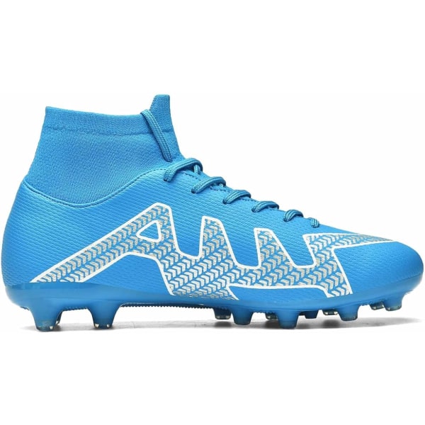 Fotbollsskor Herr Outdoor High Top Spike Ceats Fotbollsskor Professionell friidrott träningsskor blue EU37