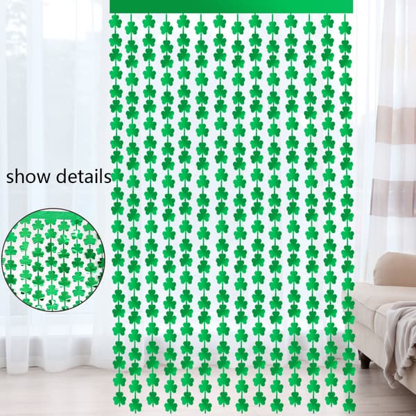 St.Patrick Day Shamrock Tinsel Folie Fringe Gardiner - 2st