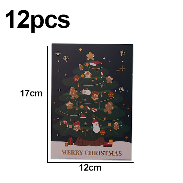 Christmas Eske gratulasjonskort Multi-Pack Sett，Vinter style 3