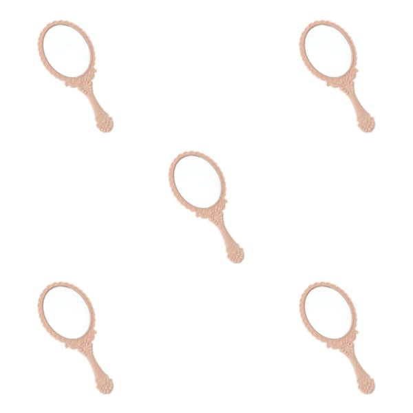 2/3/5 spegel för makeupälskare Bärbar och pålitlig klar Pink 5PCS