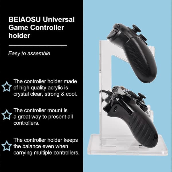 Universell Gamepadholder til Xbox ONE Switch PS4 Hvit
