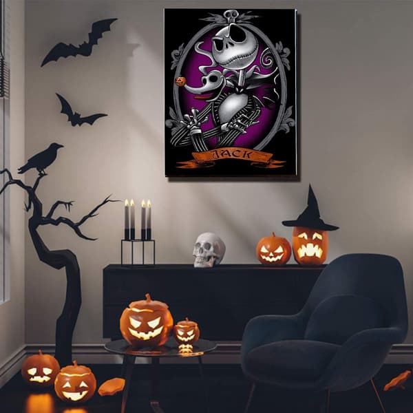 5D DIY-timanttimaalaussarja aikuisille, Halloween-kallo-timanttimaalaus