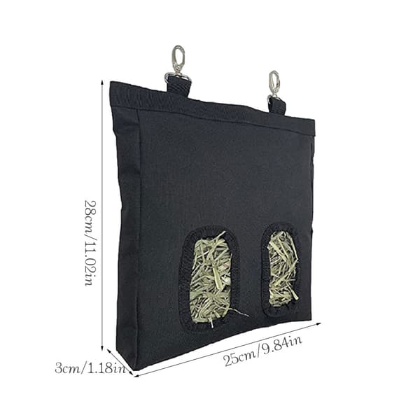 Høypose hengende pose Materholder Fôringsautomatbeholder Black