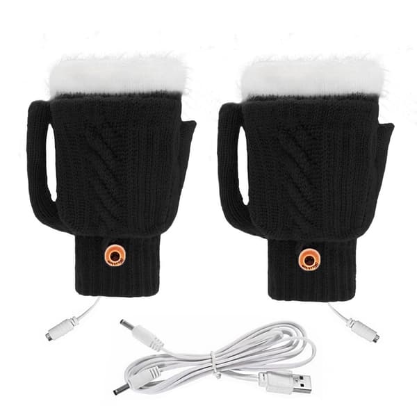 #Mustat USB-lämmitettävät käsineet Lämpimät käsineet#