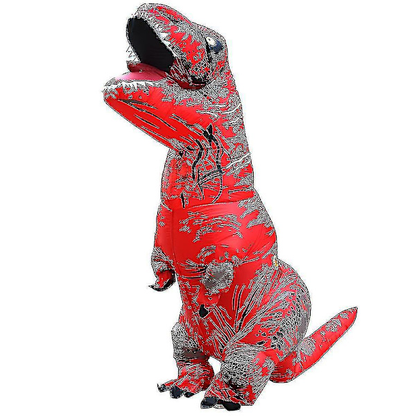 Barn Vuxen Dinosaur Uppblåsbara Cosplay Kostymer T-rex Anime Tecknad Festklänning Kostymer Halloween Kostym För Man Kvinna red Fit Height 150-195cm