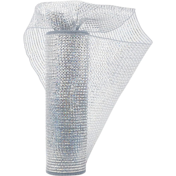 Sølv Mesh Bånd Sølv Deco Mesh Bånd 10 tommer Bredt Sølv Mesh Bånd til