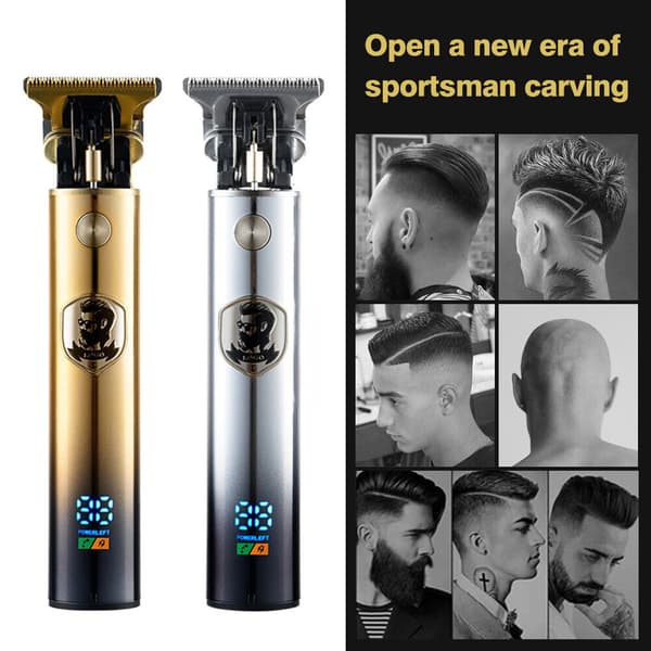 Professionell hårklippare för män Rakmaskin Trimmers sladdlös frisör golden