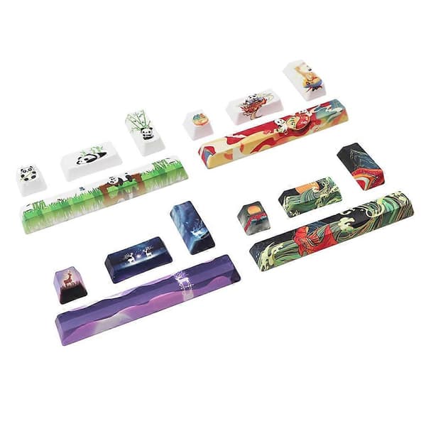 4 STK PBT OEM Profil Keycap Dye-Sub 6.25U Mellemrumstast Enter Keycap til MX Switch