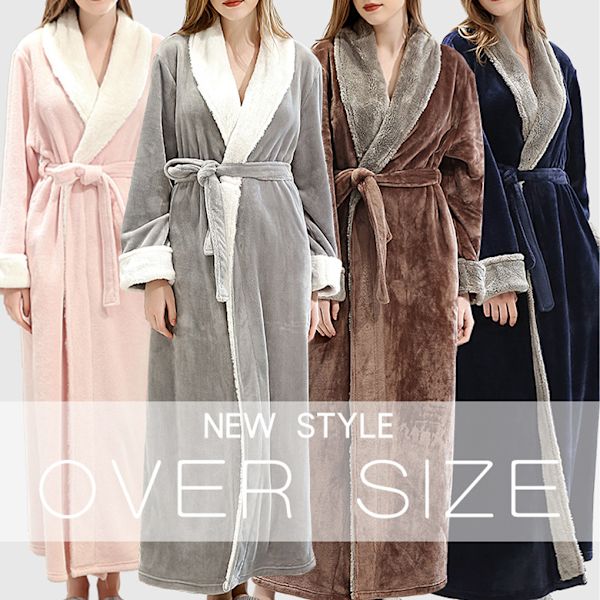 ong Robe Warm Håller badrocken varm Nattlinne Hudvänlig Pink L