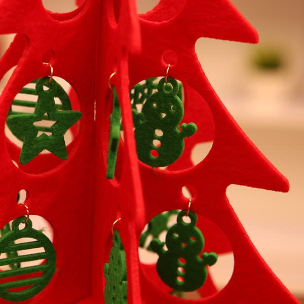 Julepynt DIY Juletre Tredimensjonalt Filt C