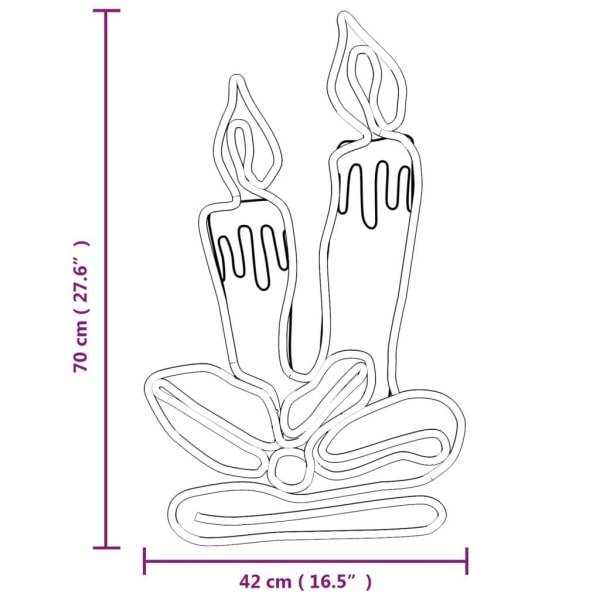 vidaXL Juldekoration ljus-figurer 3 st med 144 LEDs 70x42 cm