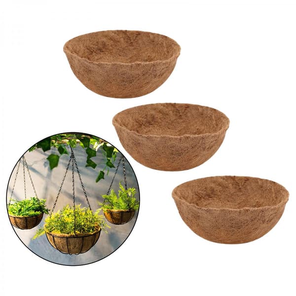 3st Coir Planter Ersättningsfoder Natur Coir Planter 20cm