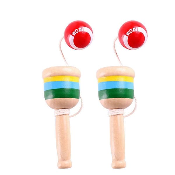 2 stk. Trælegetøj Kreativ Kendama Kop og Bold Legetøj Hånd-Øje Koordination Legetøj
