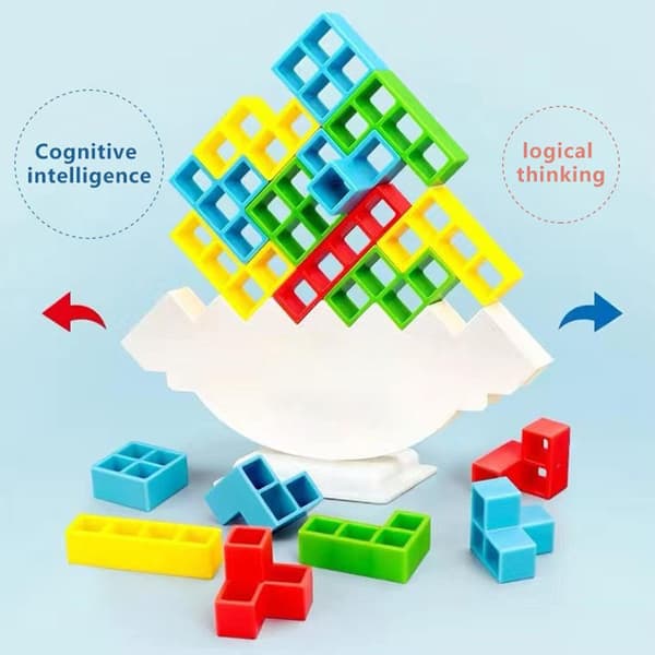 Tetra Tower Game Tetris Balance Legetøj Stabling Blok Stak Saml